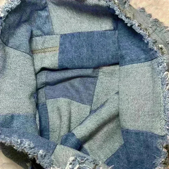 Carolina Panthers Pocketbook Handmade One of a Kind Made of Denim - Picture 7 of 10